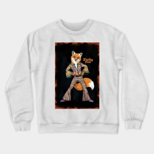 Cool retro dancing disco fox Crewneck Sweatshirt